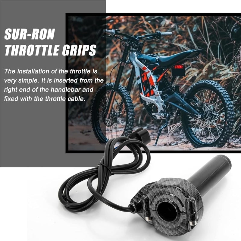 psler قبضات دواسة للدرّاجات النارية لسور رون، مقبض دواسة مع محامل دوارة دواسة كهربائية مسرّع لسور رون لايت بي إكس/إس سيغواي إكس160 إكس260 قبضات مقبض (ألياف كربونية مقلدة) - Image 4